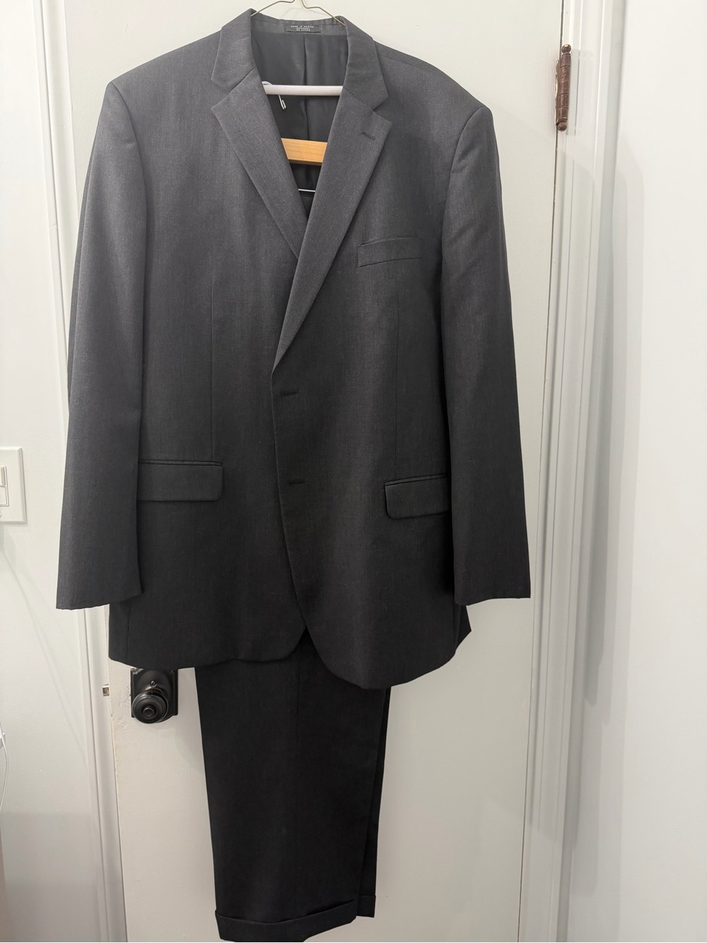 Jones New York Men's Dark Gray Two-Piece Suit